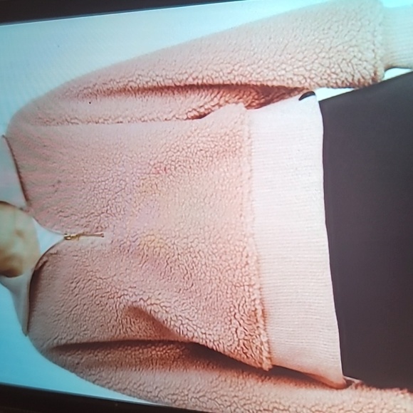 Varley Sherpa Cropped Jacket 1/4 Zip Front Trendy Soft and Cozy SZ S - Picture 14 of 14
